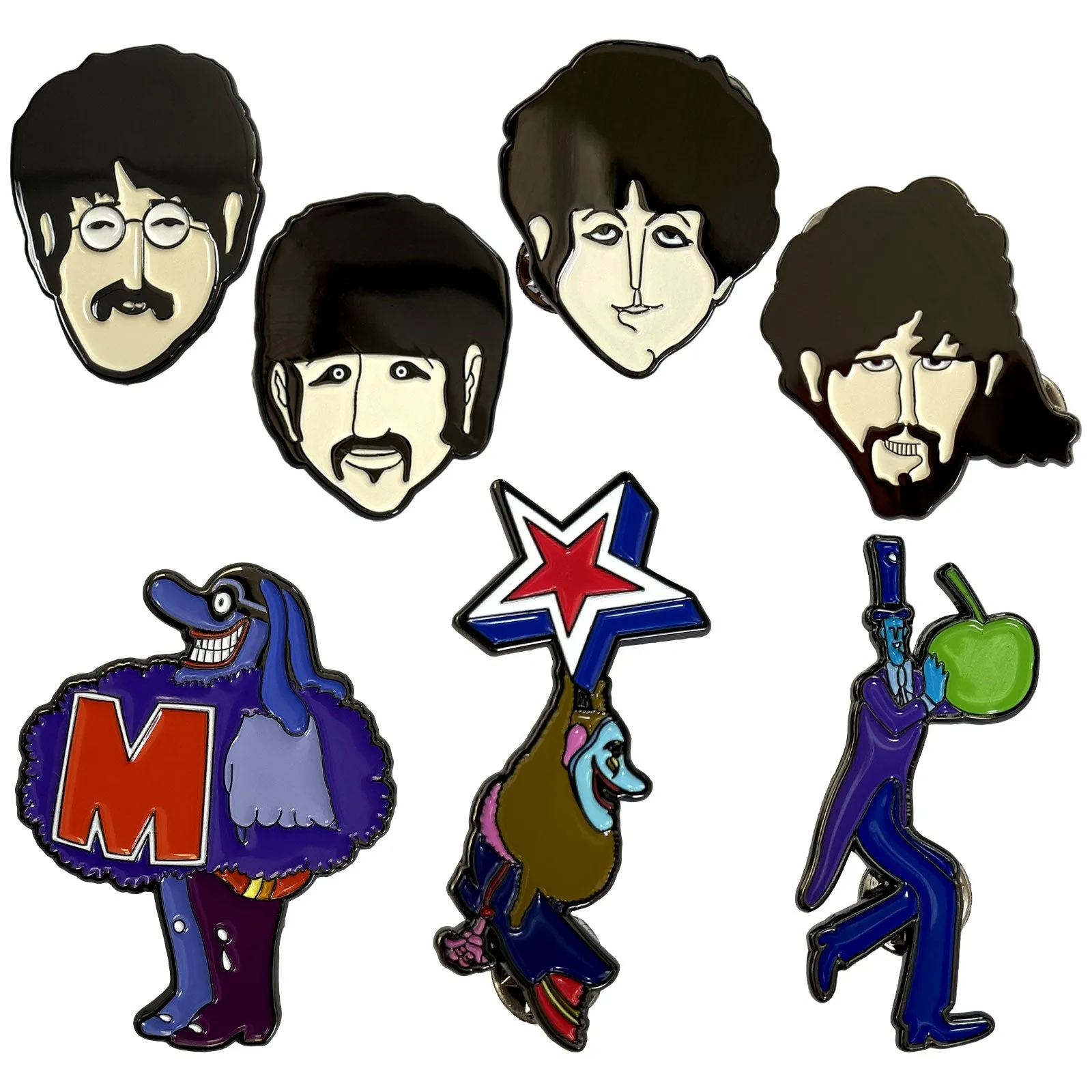 The Beatles Yellow Submarine Characters Boxed Pin Badge Set sold by Paradiso Clothing product image thumbnail 3