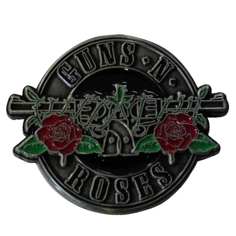 Guns N' Roses Silver Circle Logo Pin Badge sold by Paradiso Clothing