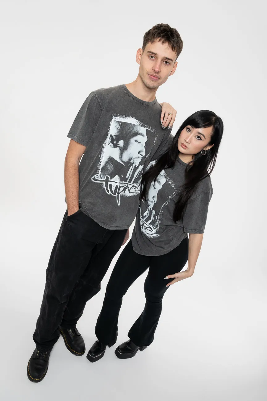 Tupac Spray Photo Limited Edition 999 Only Premium Wash T Shirt sold by Paradiso Clothing product image thumbnail 5