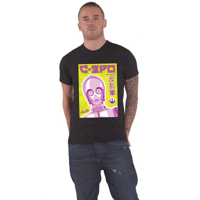 Star Wars C-3PO Japanese Logo T Shirt made by Star Wars
