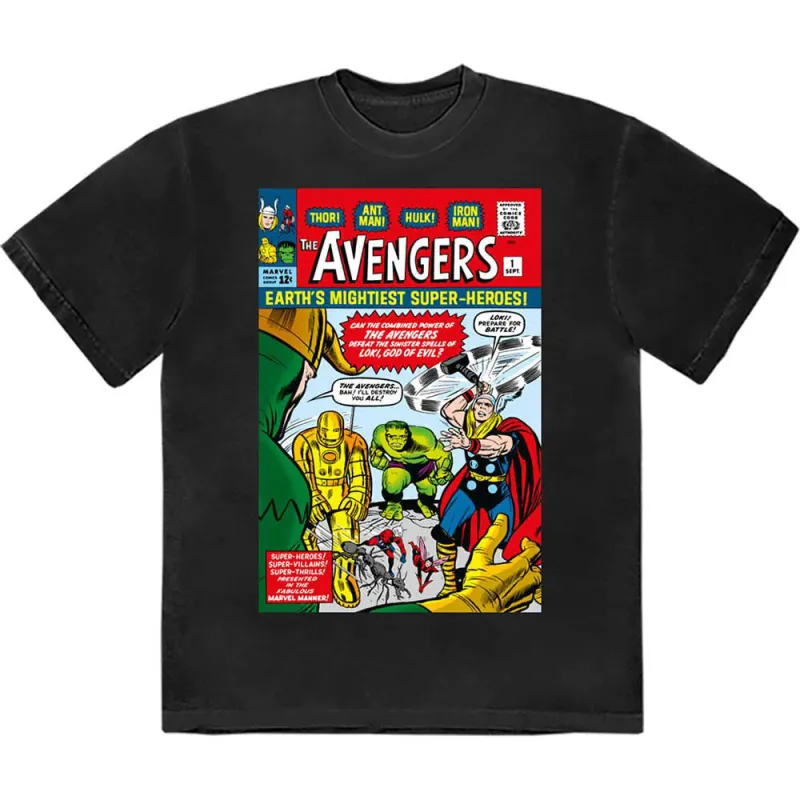 Avengers Earths Mightiest Comic Cover Marvel T Shirt sold by Paradiso Clothing