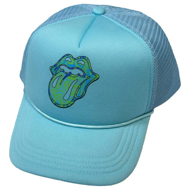 The Rolling Stones Psychedelic Tongue Trucker Cap made by the Rolling Stones