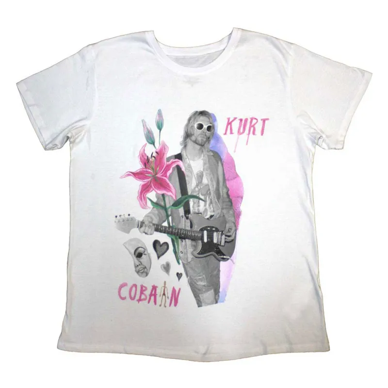 Kurt Cobain Flower T Shirt sold by Paradiso Clothing