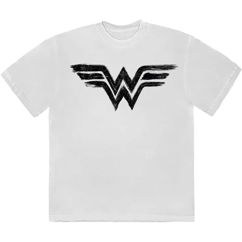 Wonder Woman Black Paint Logo T Shirt sold by Paradiso Clothing