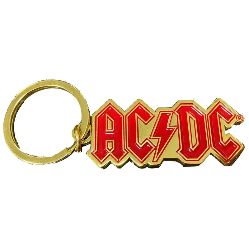 AC/DC Gold Band Logo Keyring Keyring sold by Paradiso Clothing