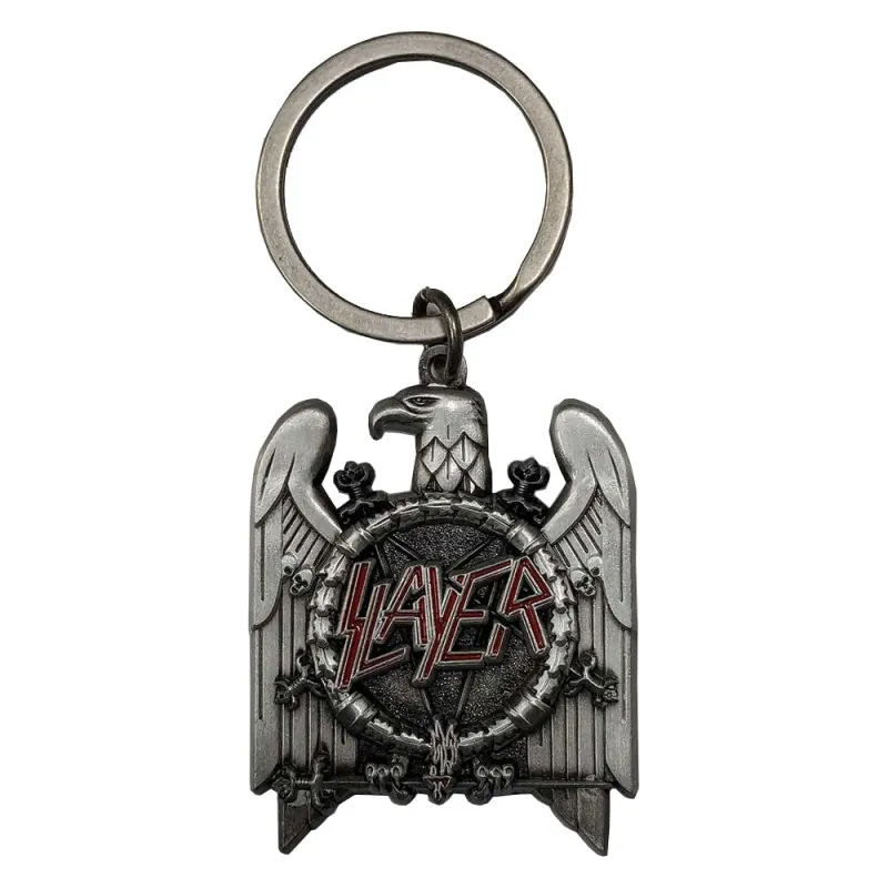 Slayer Silver Eagle Band Logo Keyring Keyring sold by Paradiso Clothing