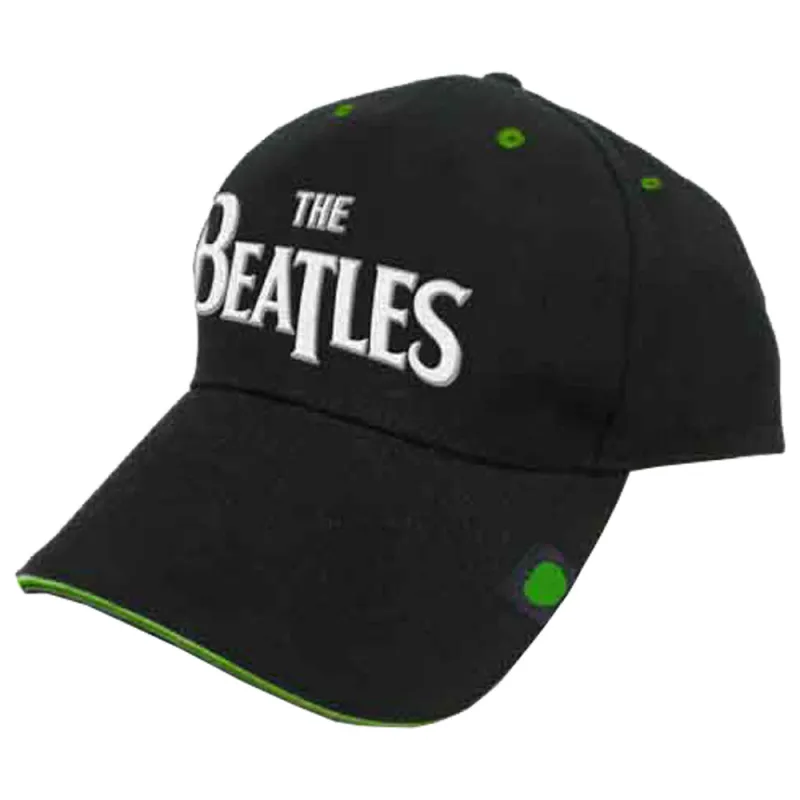 The Beatles Drop T Logo Sandwich Peak Baseball Cap sold by Paradiso Clothing