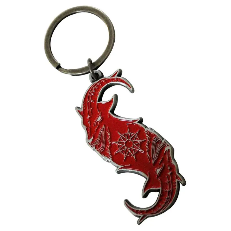 Slipknot Red Goat S Band Logo Keyring Keychain sold by Paradiso Clothing