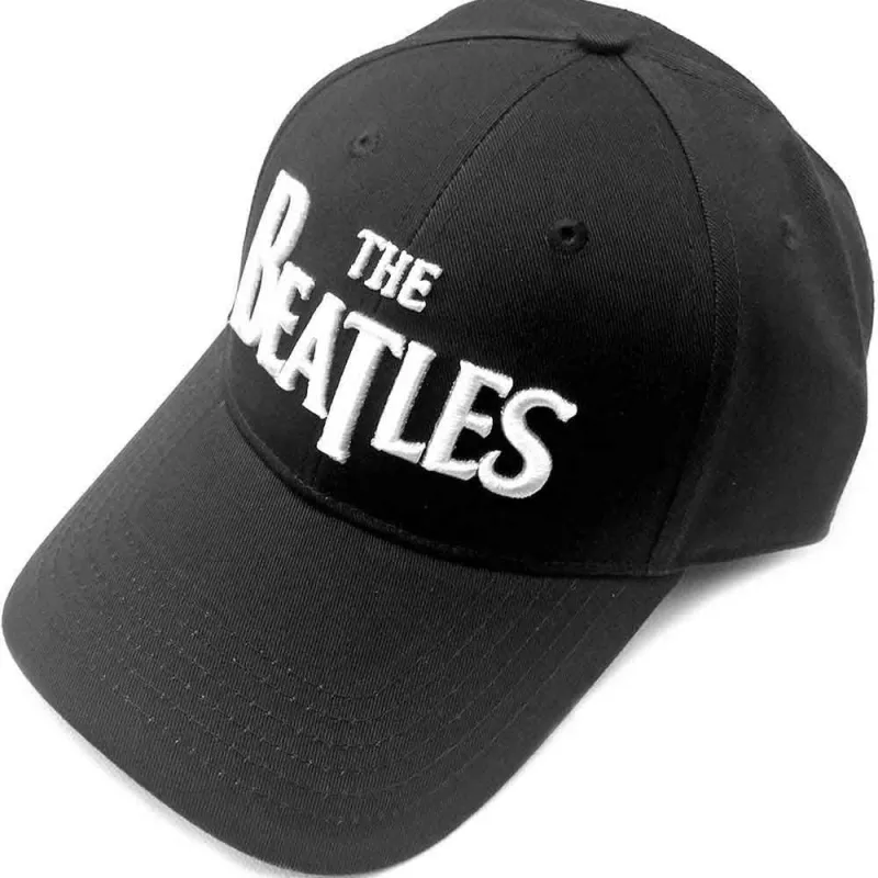 The Beatles White Drop T Logo Baseball Cap sold by Paradiso Clothing