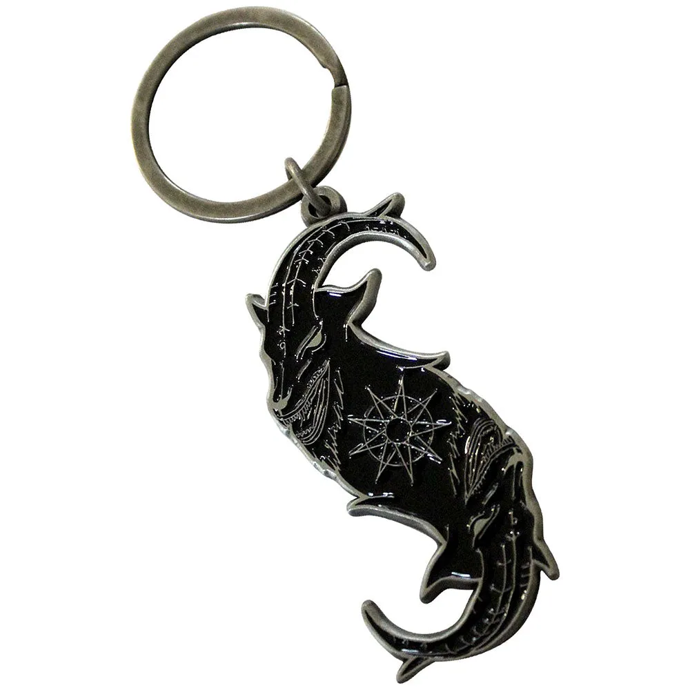 Slipknot Black Goat S Band Logo Keyring Keychain sold by Paradiso Clothing