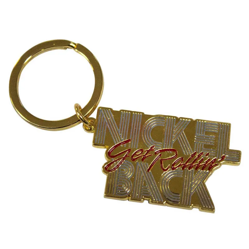 Nickelback Get Rollin Band Logo Keyring Keychain sold by Paradiso Clothing