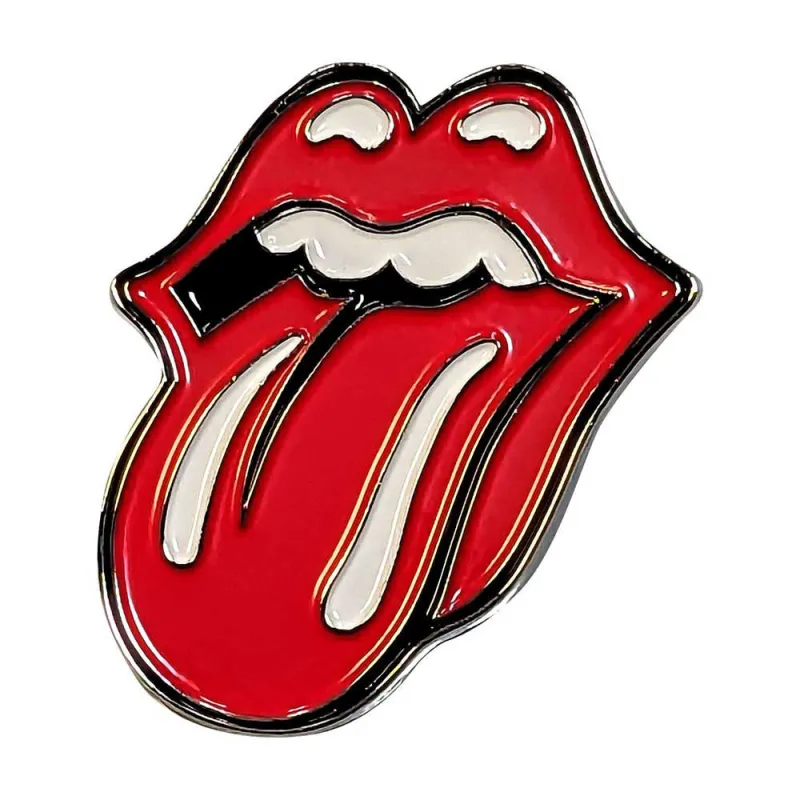 The Rolling Stones Classic Tongue Large Pin Badge sold by Paradiso Clothing