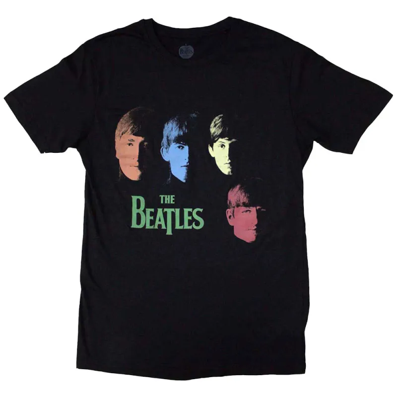 The Beatles Colour Faces Logo T Shirt sold by Paradiso Clothing