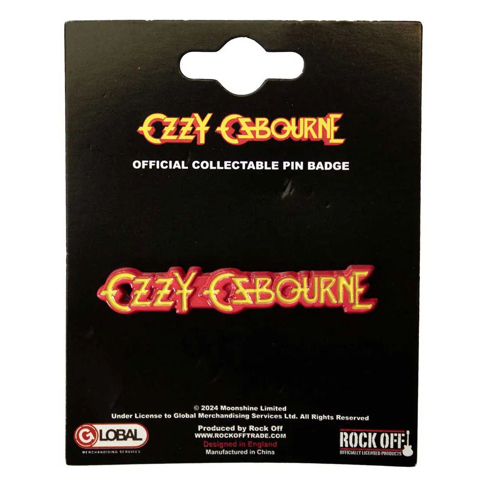 Ozzy Osbourne Logo Pin Badge sold by Paradiso Clothing product image thumbnail 2