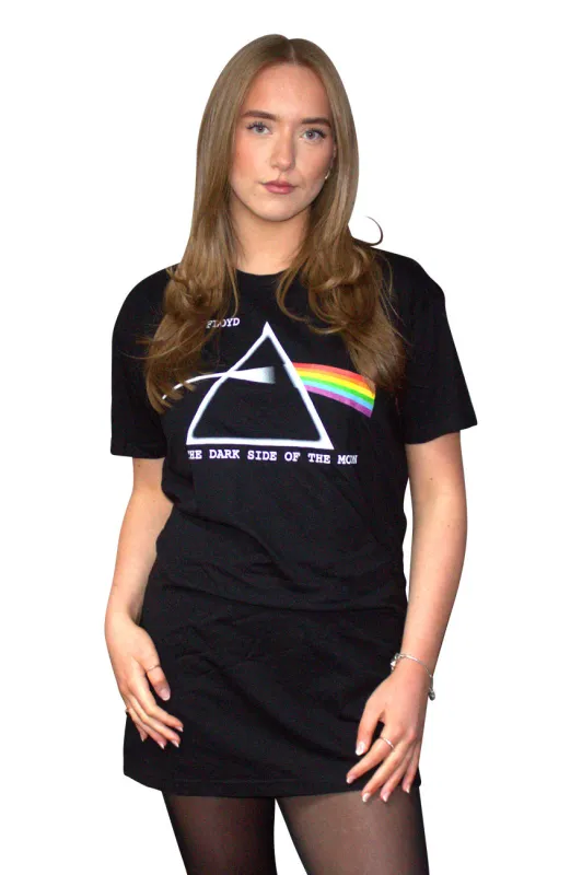Pink Floyd Dark Side Of The Moon Courier T Shirt Dress made by Pink Floyd