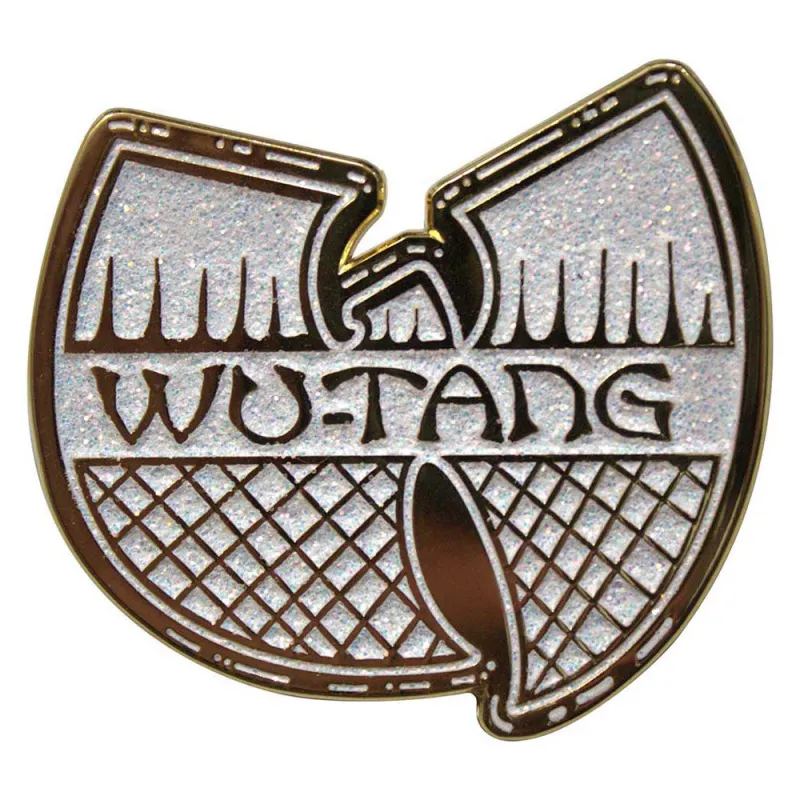 Wu-Tang Clan White & Gold Logo Pin Badge made by Wutang