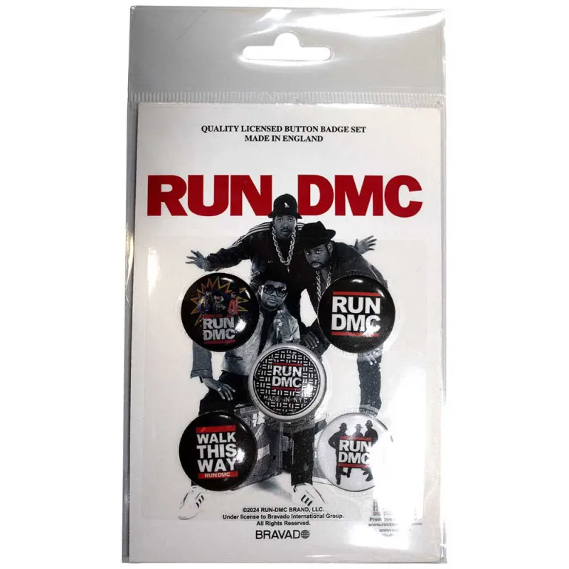 Run DMC Walk This Way Button Badge Pack sold by Paradiso Clothing
