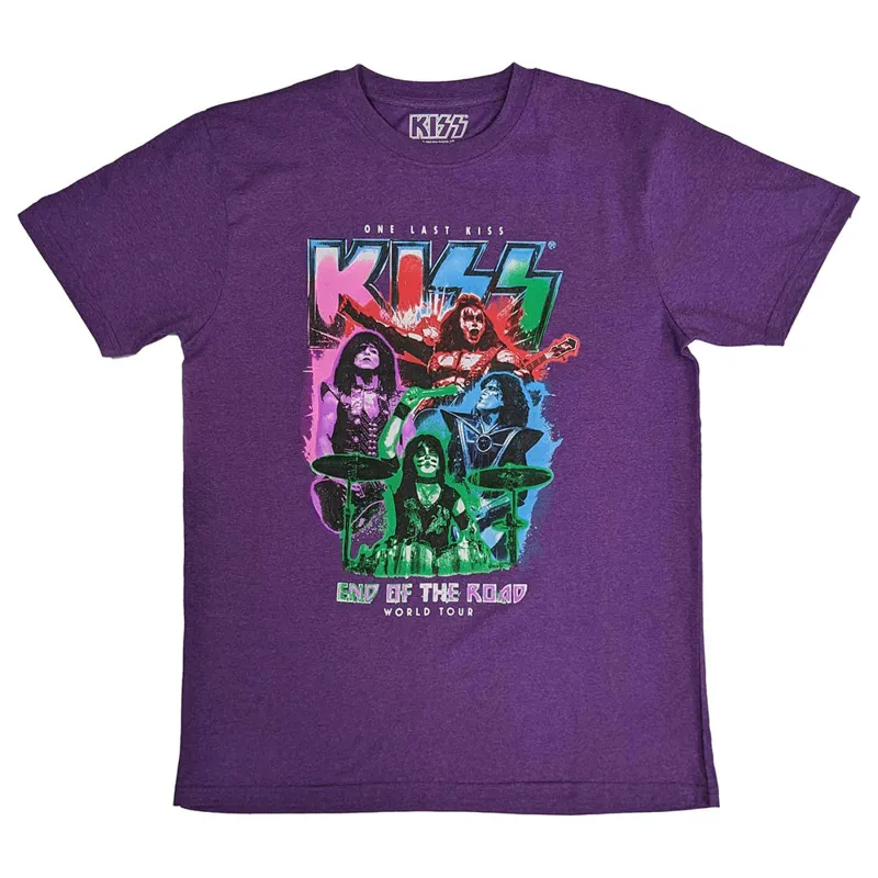 KISS End Of The Road Colour Pop T Shirt made by Kiss