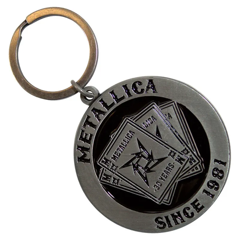 Metallica 30th Anniversary Playing Card Keyring Keychain sold by Paradiso Clothing