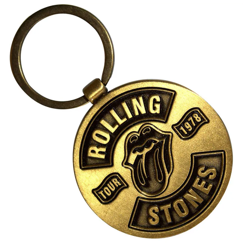 The Rolling Stones Classic Tongue Tour 78 Double-Sided Keyring Keychain sold by Paradiso Clothing