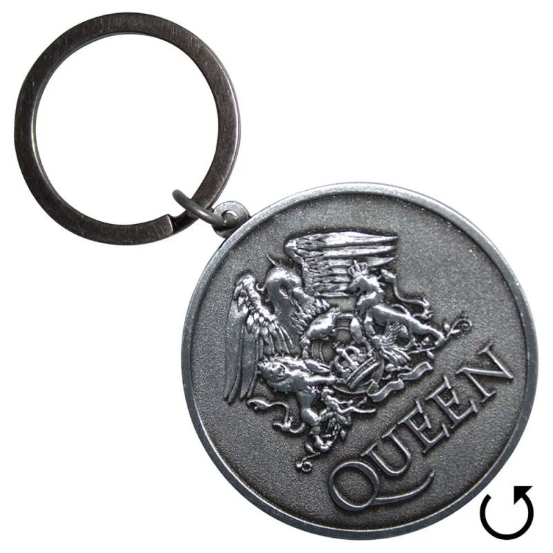 Queen Silver Crest Double Sided Keyring Keychain made by Paradiso Clothing