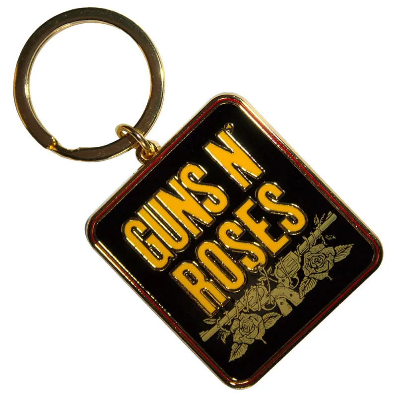 Guns N' Roses Stacked Logo Black Keyring Keychain sold by Paradiso Clothing