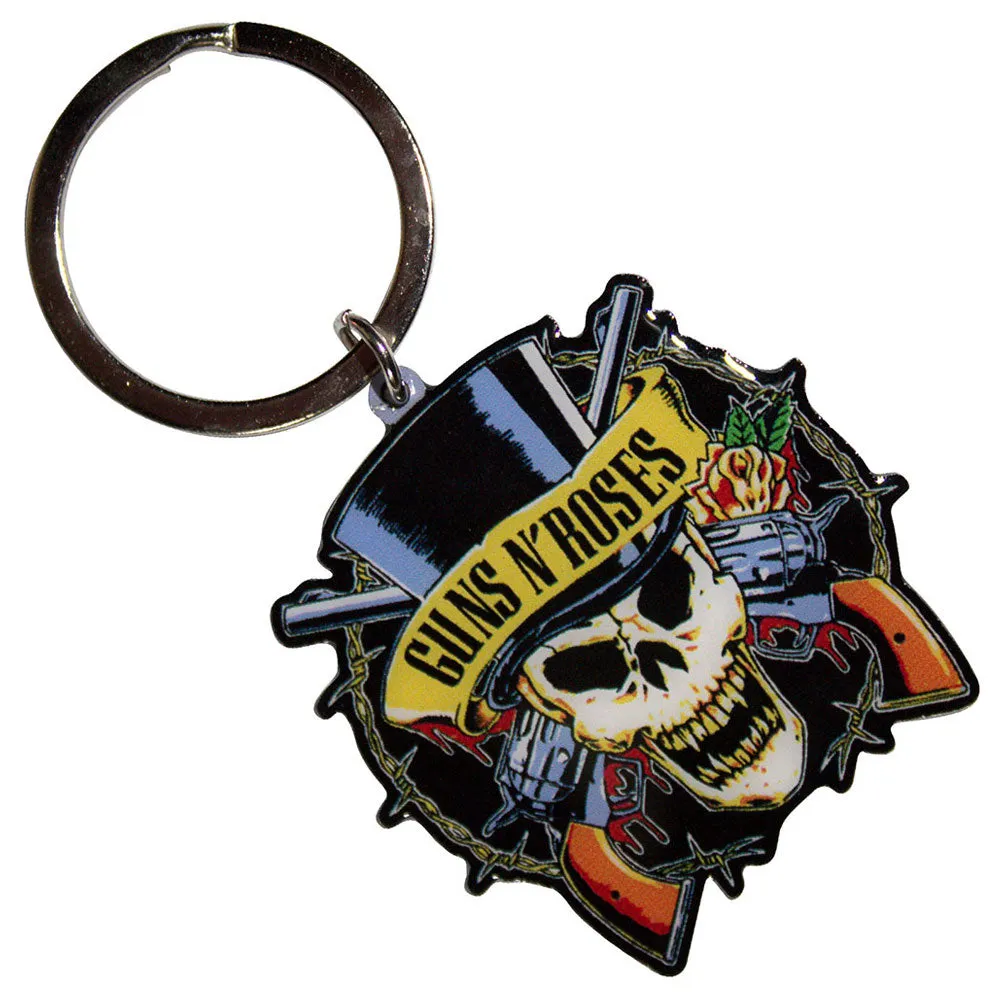 Guns N' Roses Top Hat Keyring Keychain sold by Paradiso Clothing