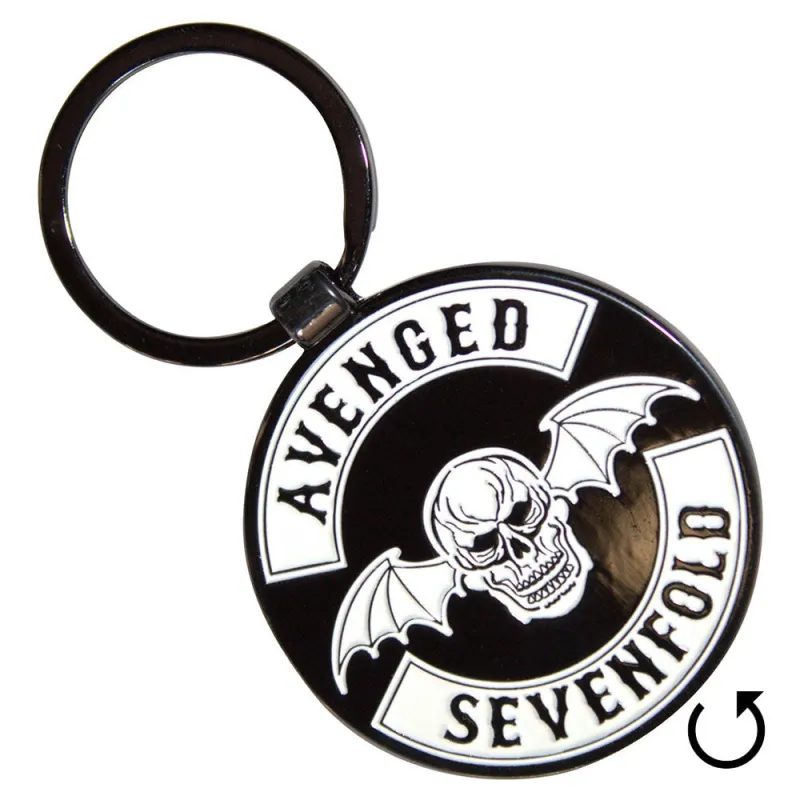 Avenged Sevenfold Deathbat Crest Keyring Keychain sold by Paradiso Clothing