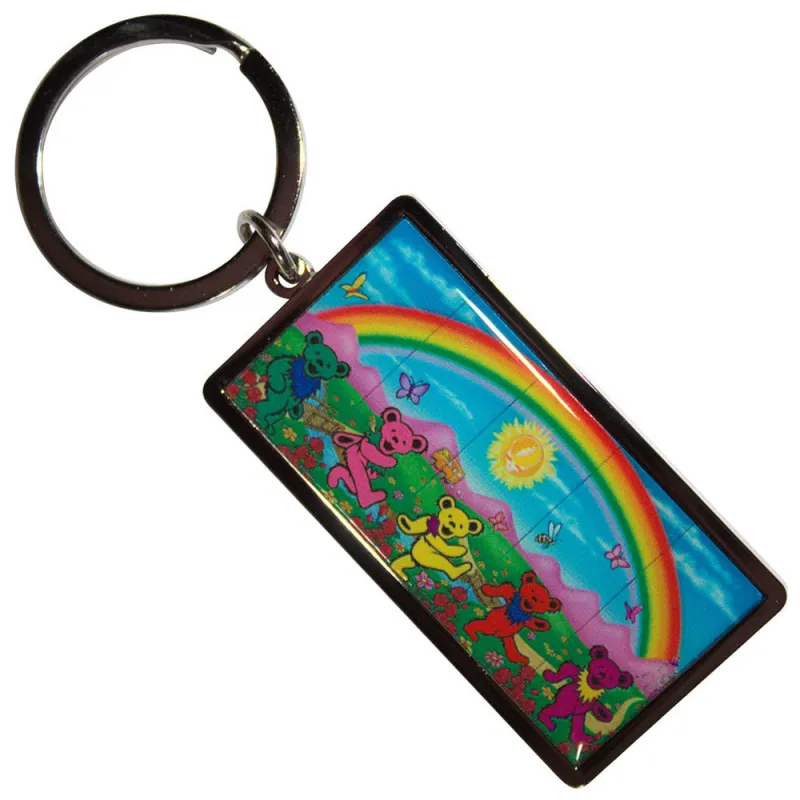 Grateful Dead Rainbow Keyring Keychain made by Grateful Dead