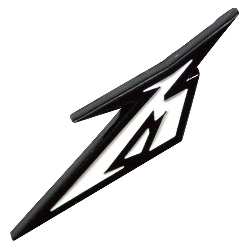 Metallica Black And White Band Logo Pin Badge sold by Paradiso Clothing