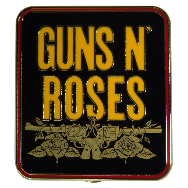 Guns N' Roses Stacked Band logo Pin Badge made by Paradiso Clothing