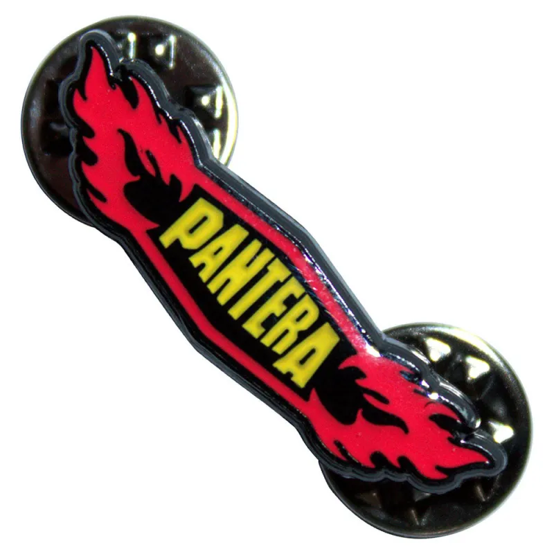 Pantera Flames Band Logo Pin Badge sold by Paradiso Clothing