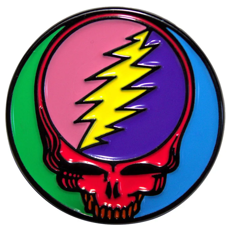 Grateful Dead Multicoloured Steal Your Face Pin Badge made by Grateful Dead