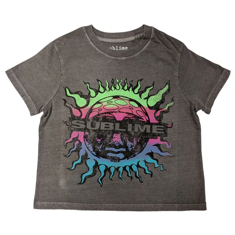 Sublime Gradient Sun Crop Top made by Sublime