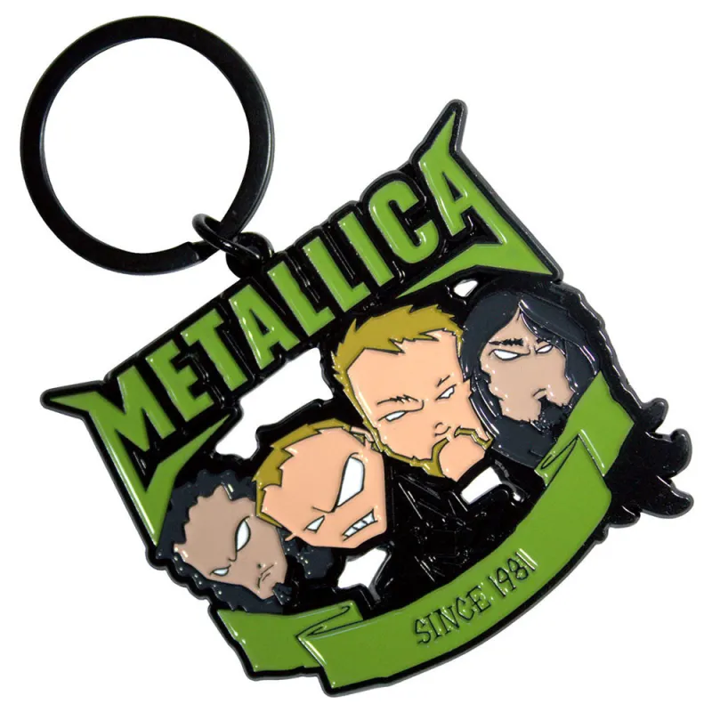 Metallica Since 1981 Heads Keyring Keychain Double Sided sold by Paradiso Clothing