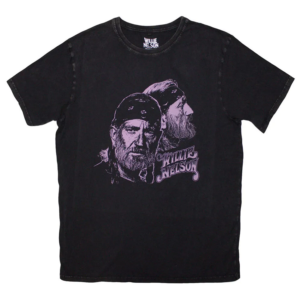 Willie Nelson Purple Graphic Limited Edition 999 Only Premium Wash T Shirt sold by Paradiso Clothing