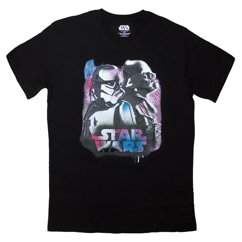 Star Wars Vader And Trooper Neon T Shirt sold by Paradiso Clothing