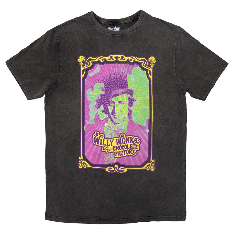 Willy Wonka Psych Poster Limited Edition 999 Only Premium Wash T Shirt sold by Paradiso Clothing