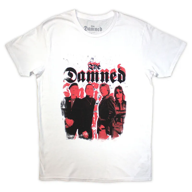 The Damned Repeat Logo Photo T Shirt made by Paradiso Clothing
