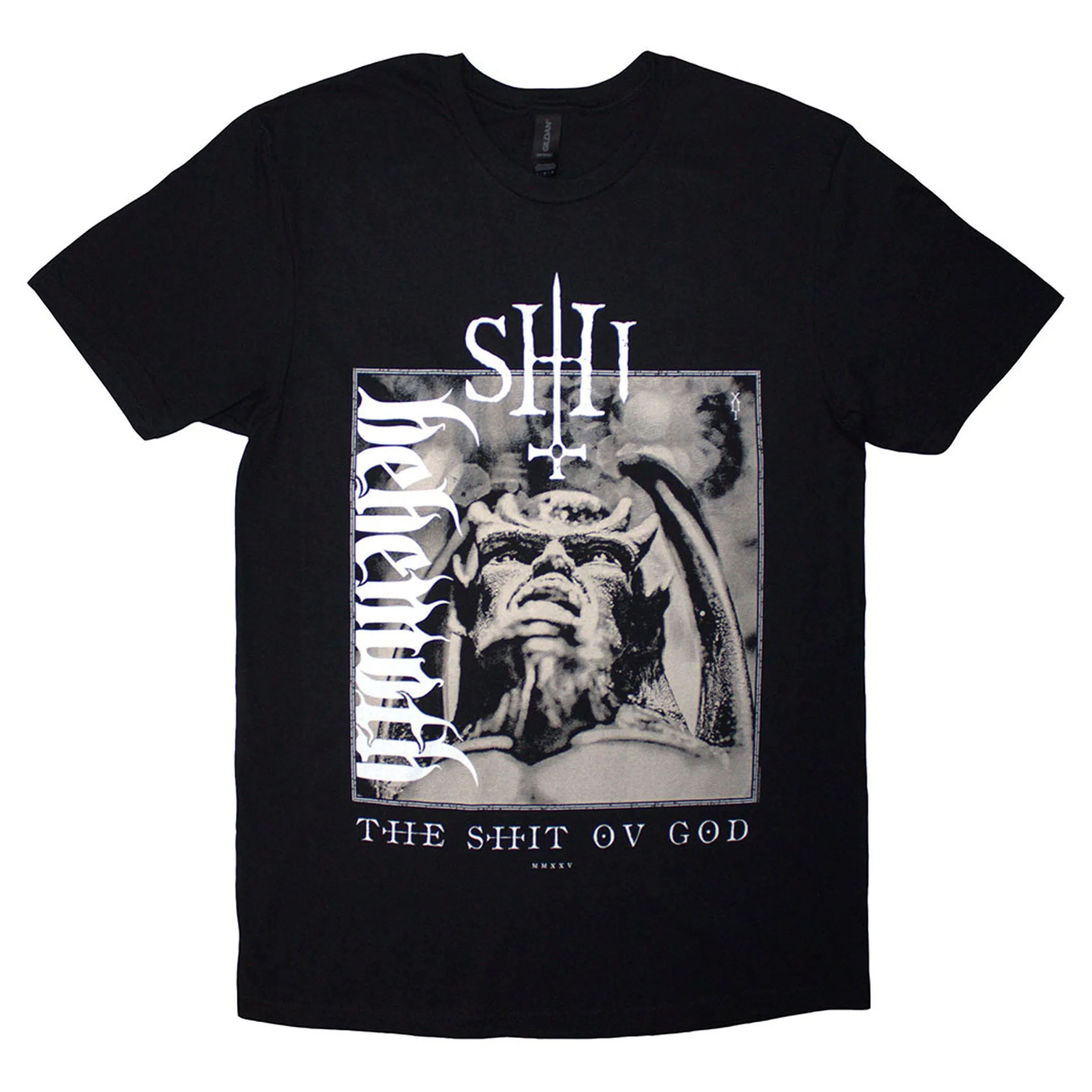 Behemoth The Shit Ov God Vertical Logo Cover T Shirt sold by Paradiso Clothing