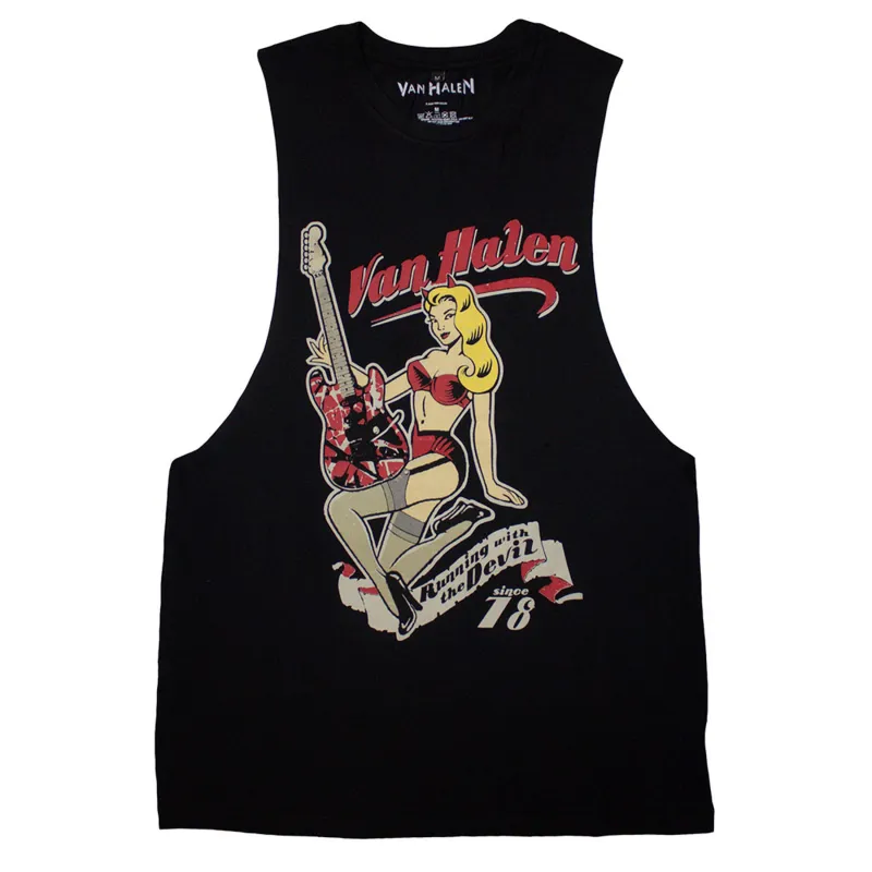 Van Halen Running With The Devil Vest Top made by Paradiso Clothing