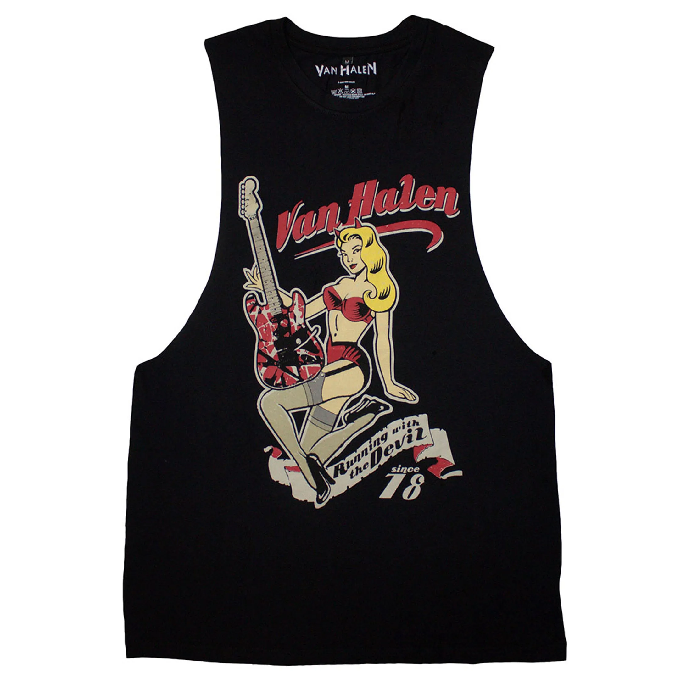 Van Halen Running With The Devil Vest Top sold by Paradiso Clothing