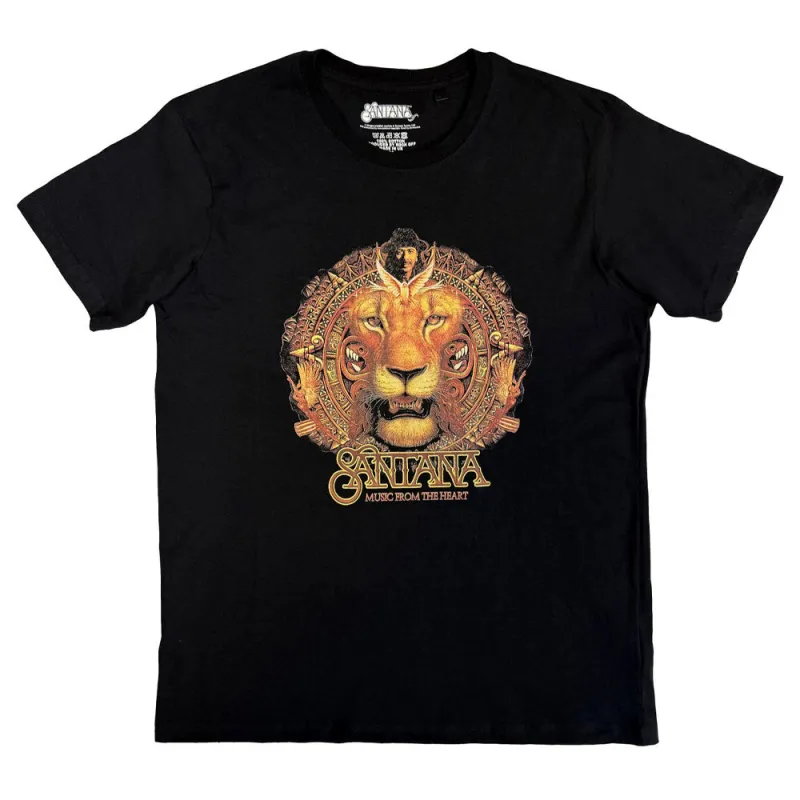 Santana Lionhead Band Logo T Shirt sold by Paradiso Clothing
