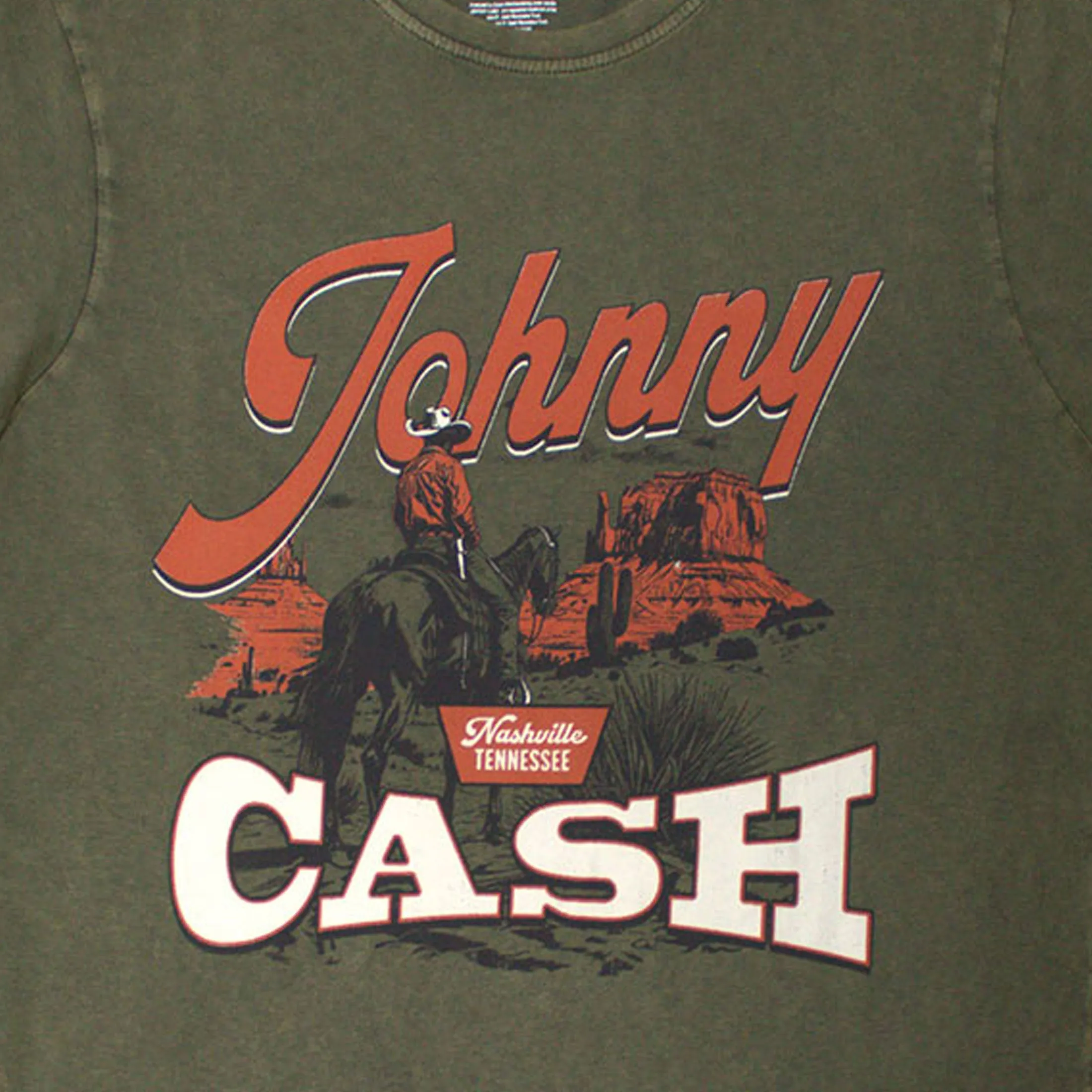 Johnny Cash Desert Cowboy Stone Wash T Shirt sold by Paradiso Clothing product image thumbnail 2