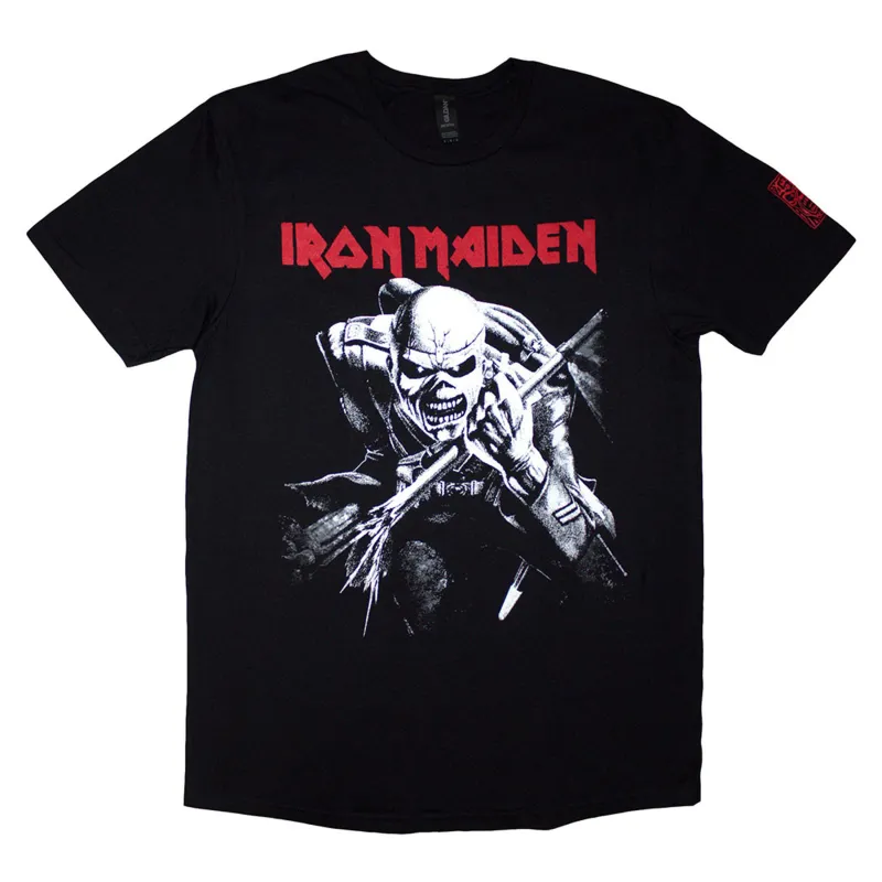 Iron Maiden 50 Trooper Charge White T Shirt sold by Paradiso Clothing