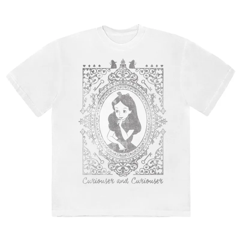 Alice In Wonderland Curiouser & Curiouser T Shirt made by Disney