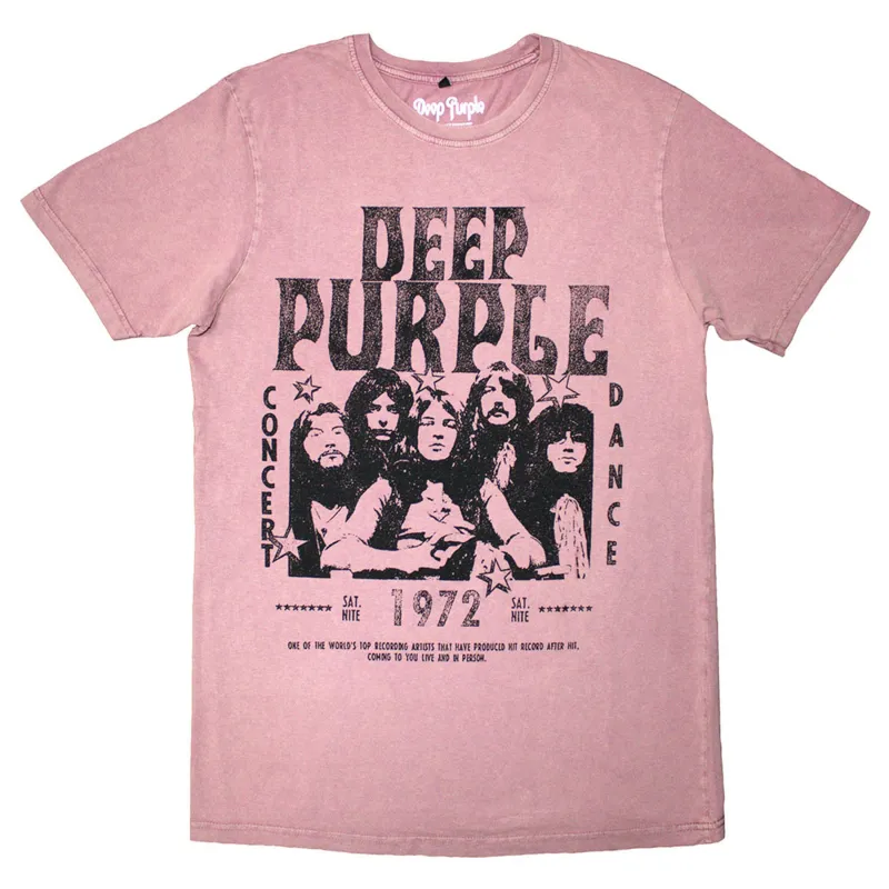 Deep Purple 1972 Concert Stone Wash T Shirt sold by Paradiso Clothing