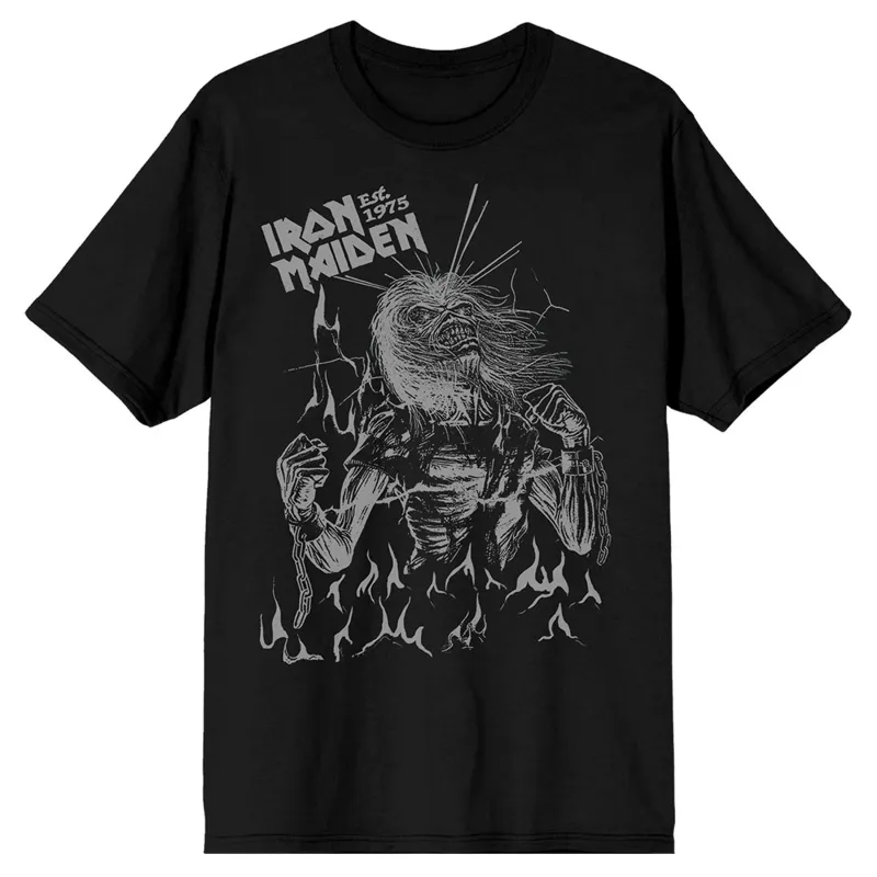Iron Maiden Est 1975 Life After Death Flames T Shirt made by Paradiso Clothing