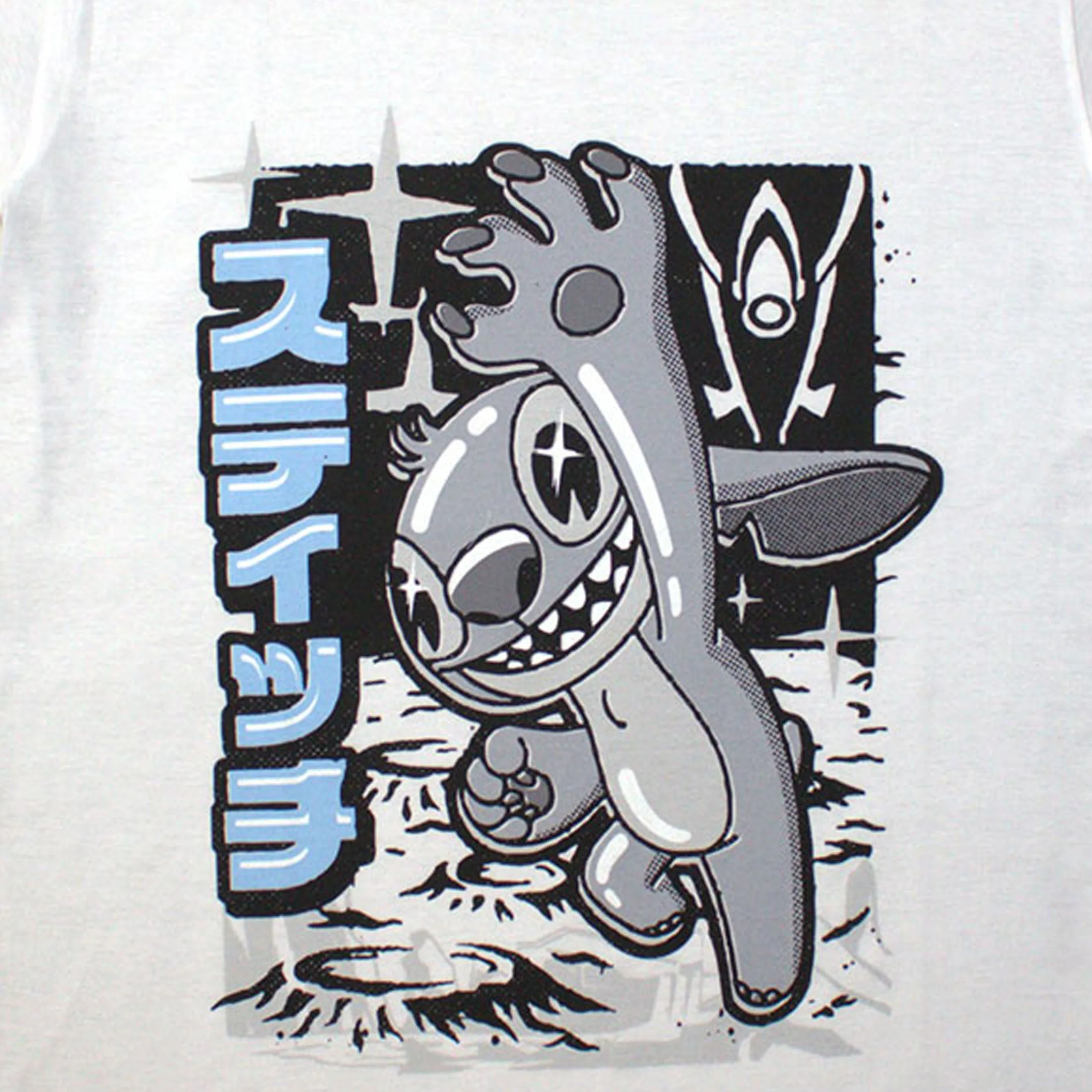 Disney Stitch Jump Black And White T Shirt sold by Paradiso Clothing product image thumbnail 2
