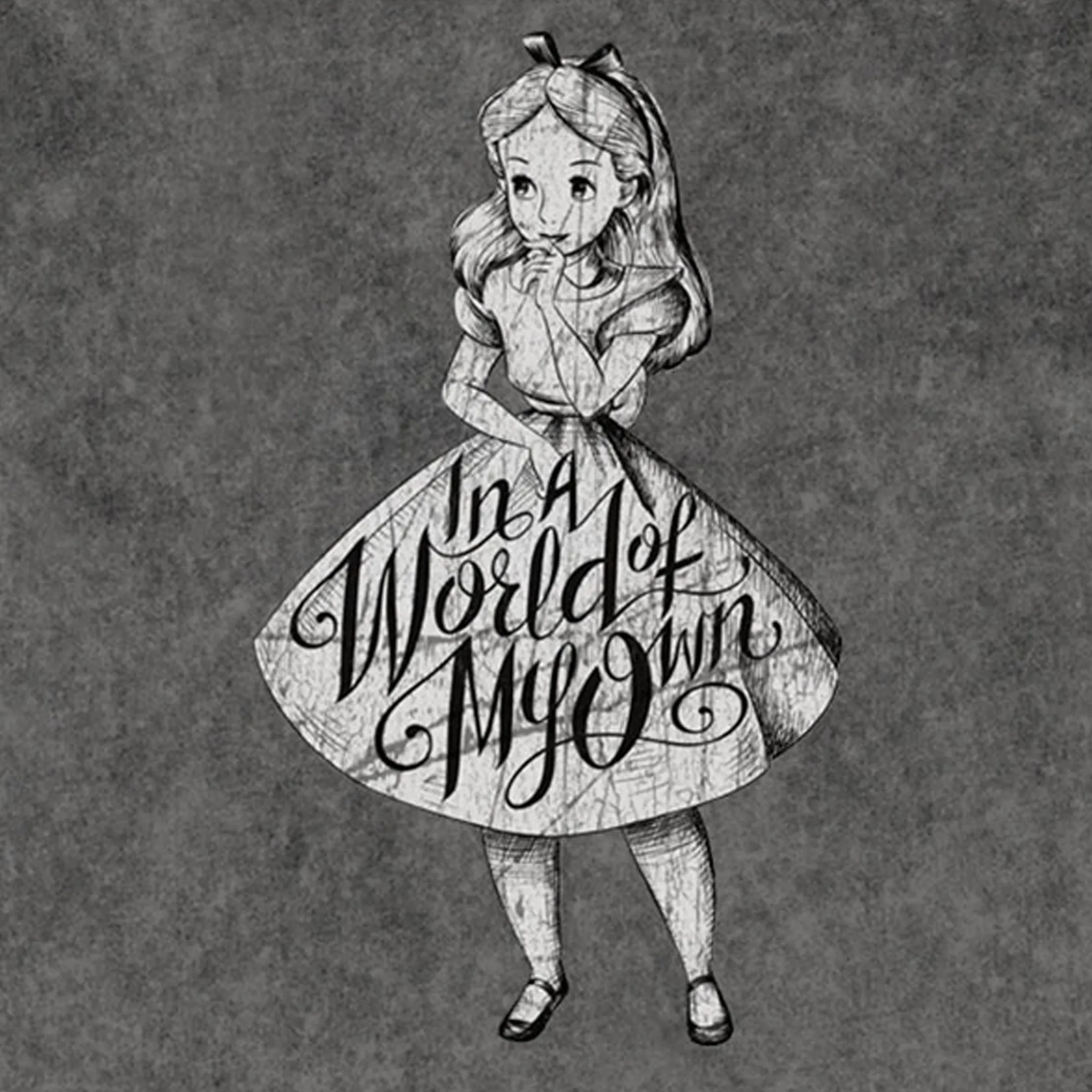 Alice In Wonderland In A World Of My Own Jumbo T Shirt sold by Paradiso Clothing product image thumbnail 2